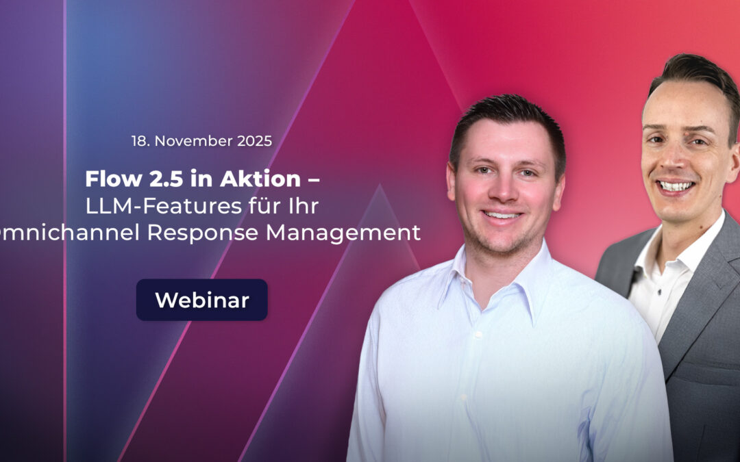 Flow 2.5 in Aktion – LLM-Features für Ihr Omnich­annel Response Manage­ment
